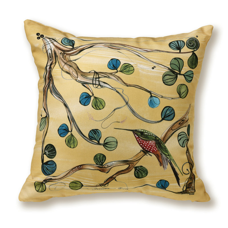 August Grove® Noack Hummingbird Indoor/Outdoor Throw Pillow & Reviews Wayfair